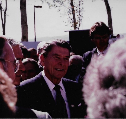 Ronald Reagan at Grand Opening of Rancho San Rafael. Source: Julee Conway